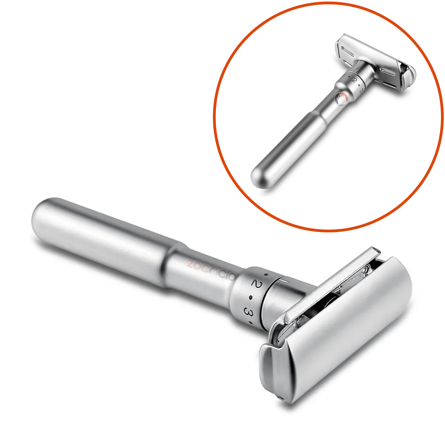 Vista 4 de Maquina De Afeitar Doble Filo - COLOR: Gris